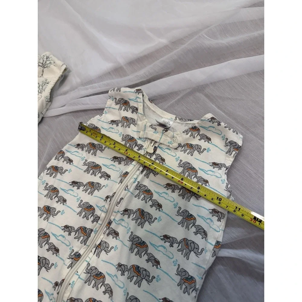 Lot Of 2 Touched by Nature Bear Elephant Baby Organic Cotton Sleep Sack 0-6 - Picture 8 of 9